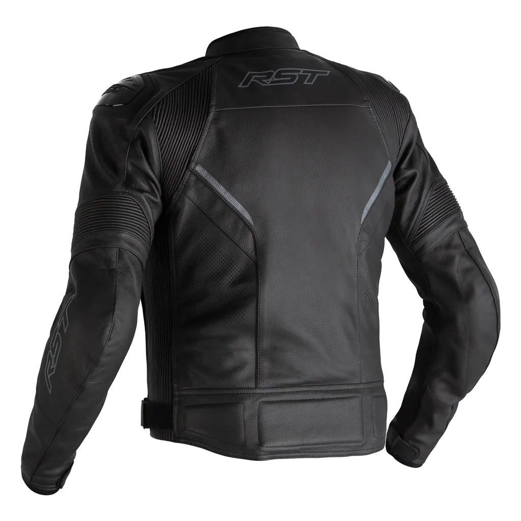 RST Sabre CE Mens Leather Jacket - Black / Black