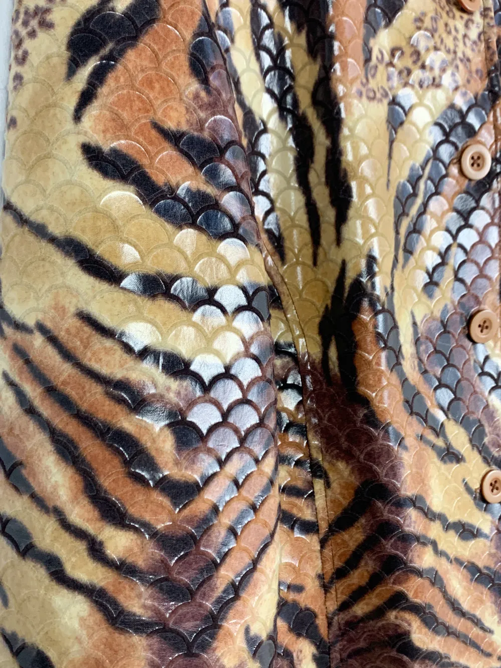 SeleneSport Mixed Animal Print Vegan Leather Jacket