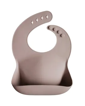 Silicone Baby Bib – Warm Taupe