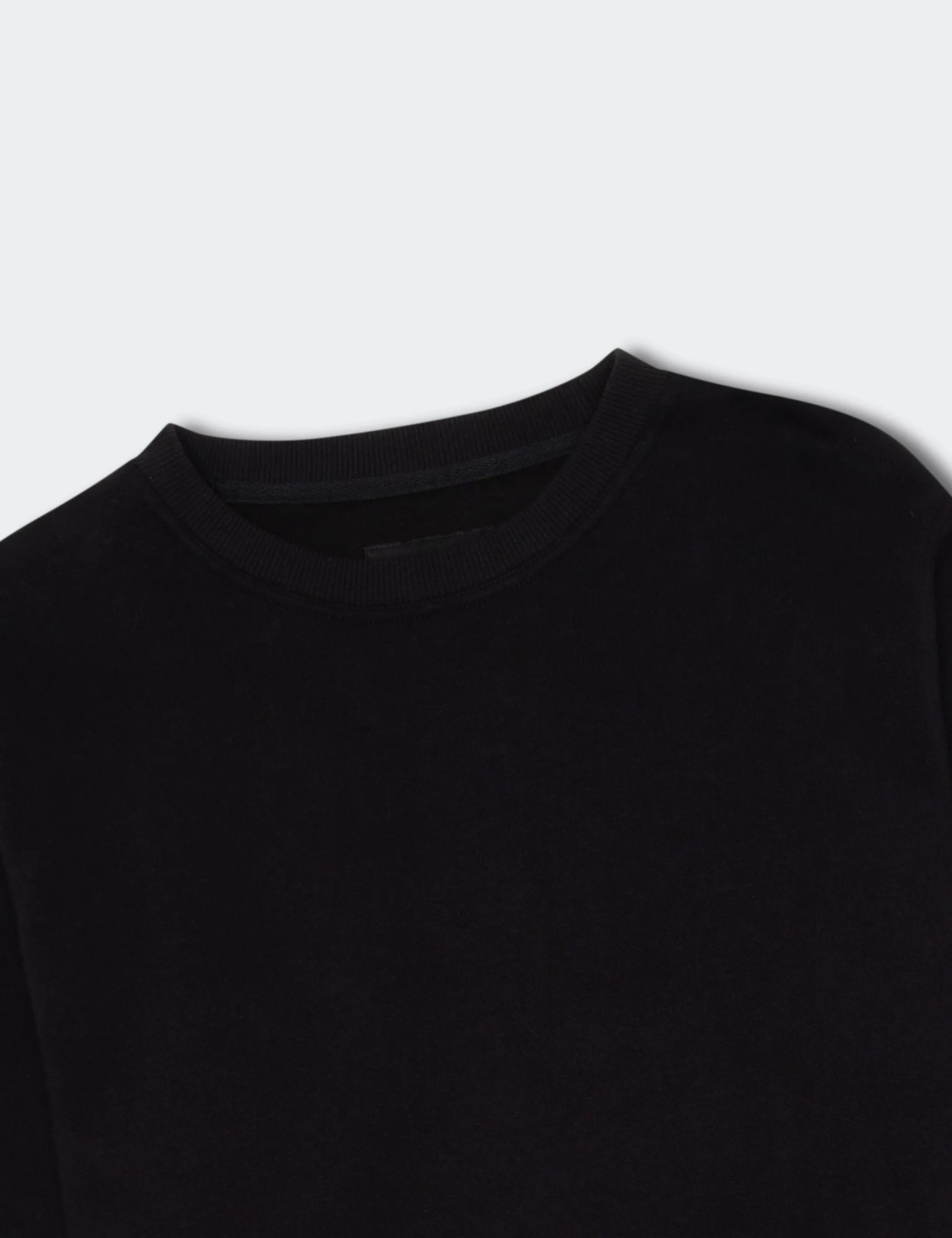 Simple Fleece Crew - Black