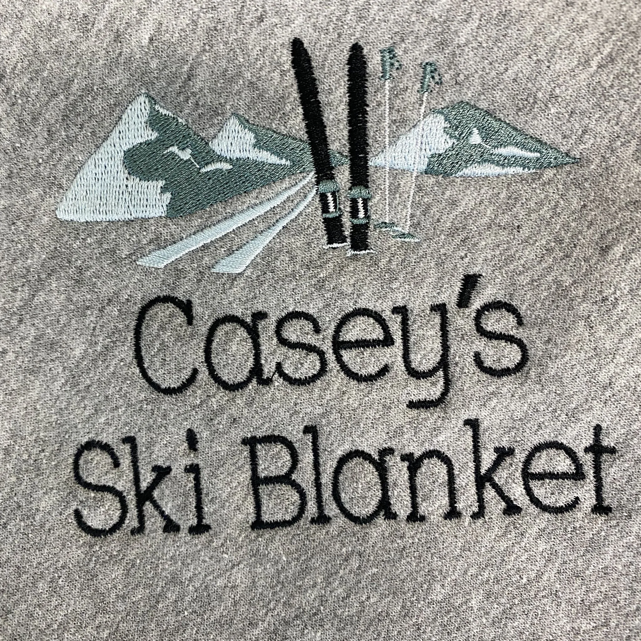 Ski Personalized Fleece Blanket