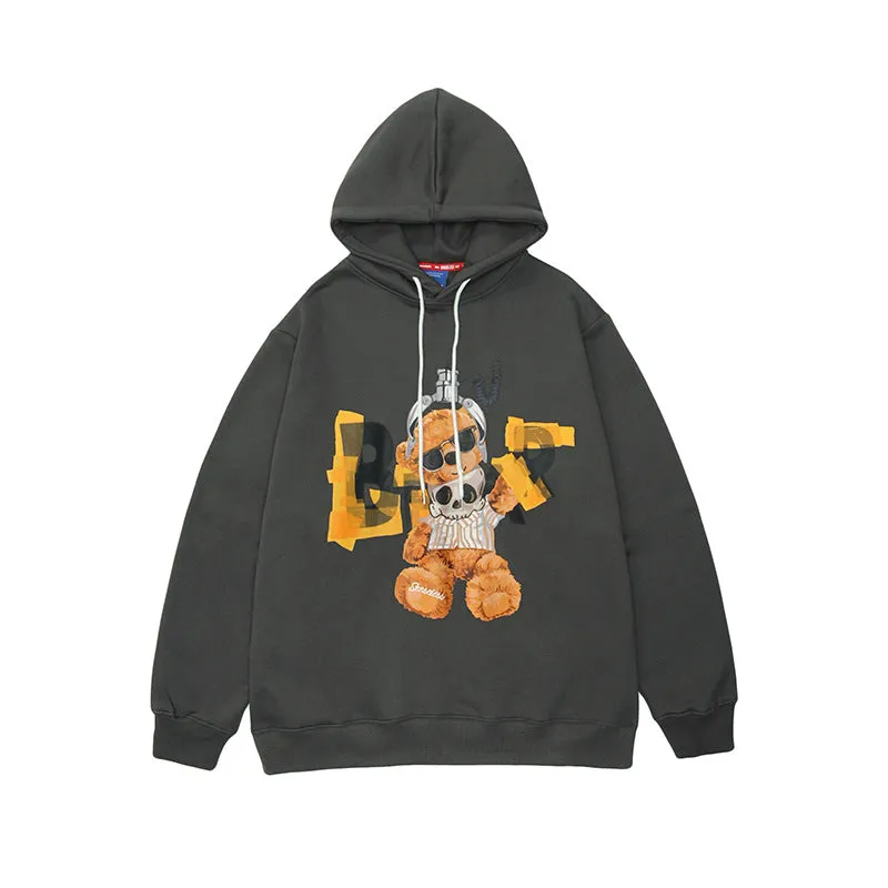 Skull Bear Streetwear Hoodie