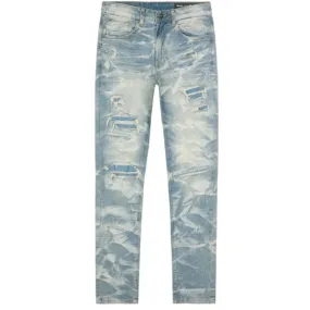 Smoke Rise Lightning Effect Jeans (Clyde Blue) JP23509