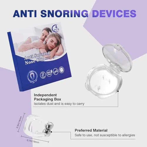 Snore Stopper Set - Adjustable Magnetic Nose Clip for Quiet & Comfortable Sleep