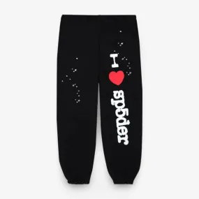 Sp5der 'Souvenir / I Love' Sweatpants Black FW23