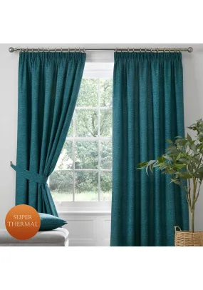 Super Warm Curtains - Teal