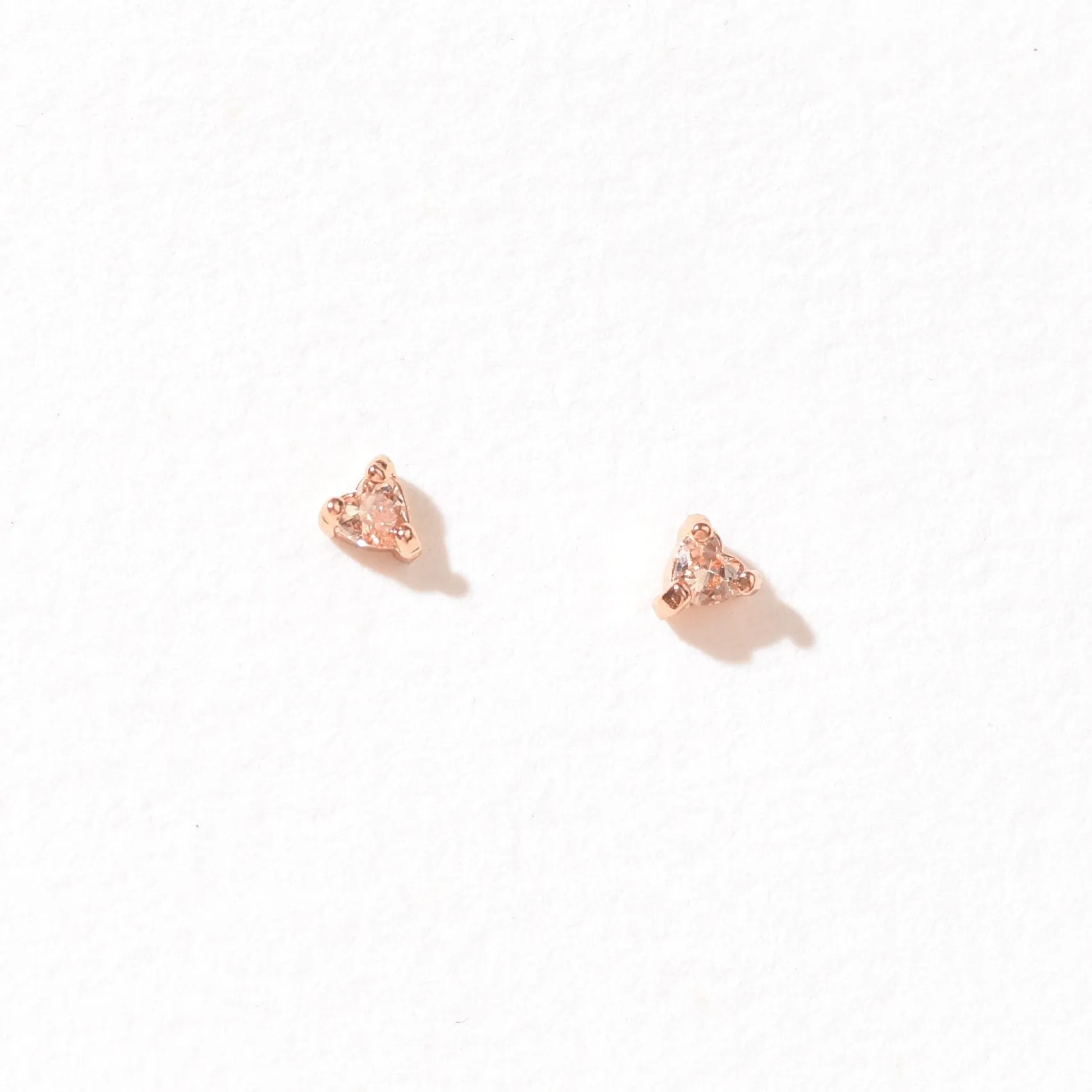 Sweetheart Studs | Dusty Rose Warm Gold