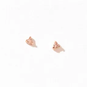 Sweetheart Studs | Dusty Rose Warm Gold