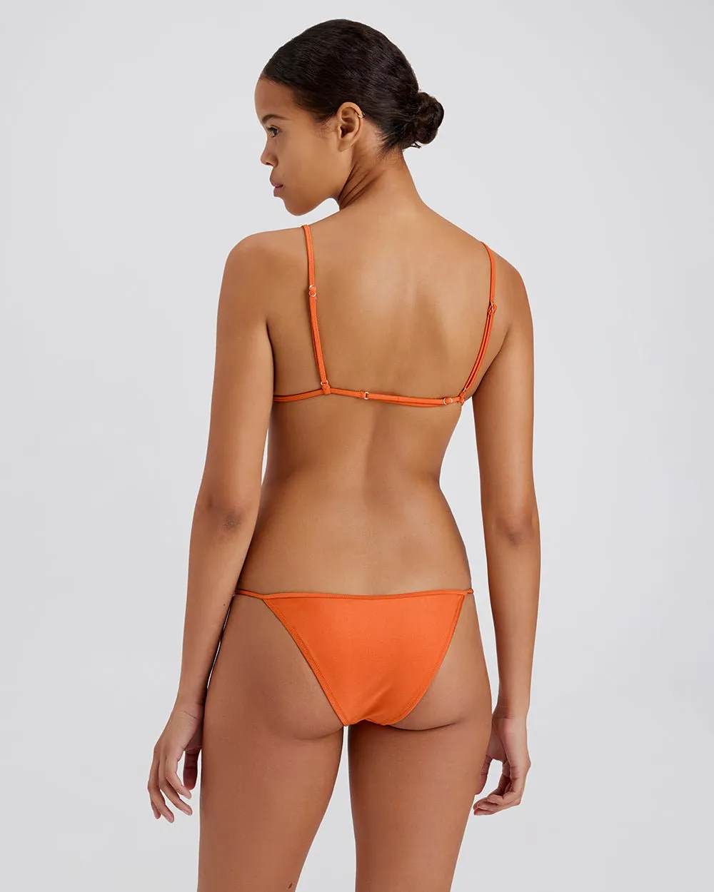 The Ilona Bikini Top in Warm Orange