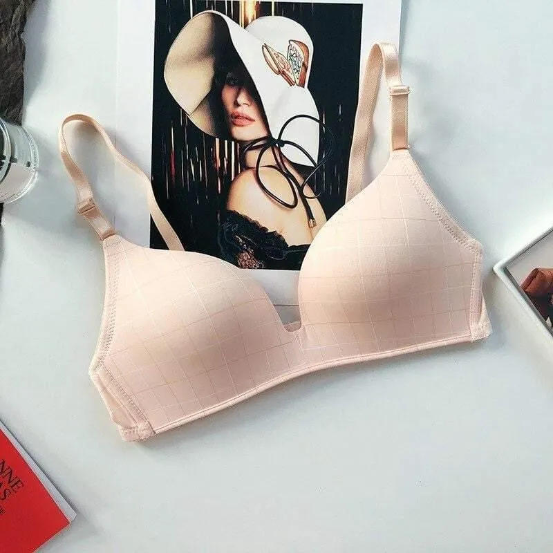 Thin Cup Seamless Push-up Non-wired Strap Comfortable Bra