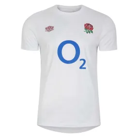 Umbro Men's England Rugby Warm Up Jersey 23/24 - White