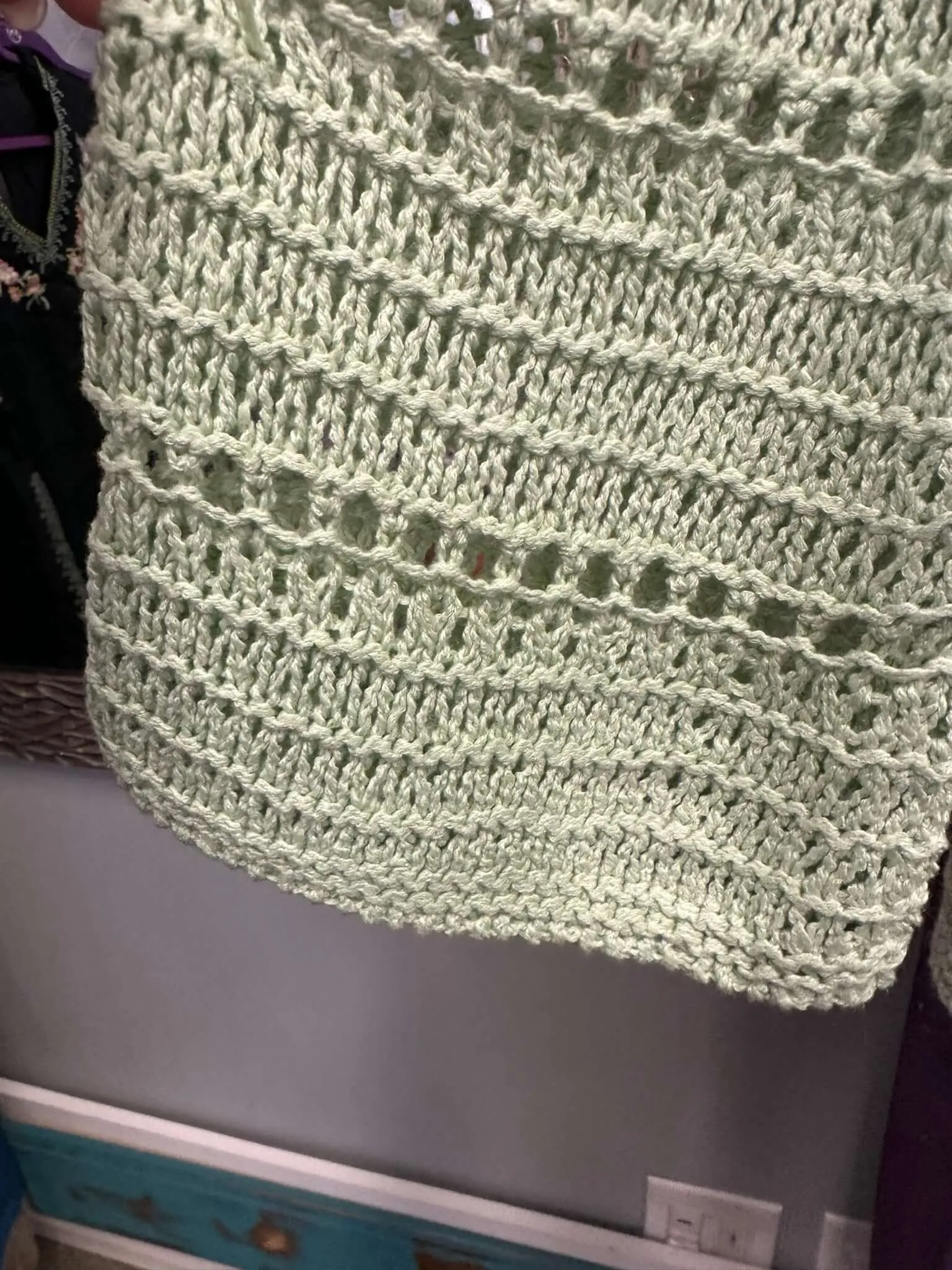 V-neck Pistachio Sweater