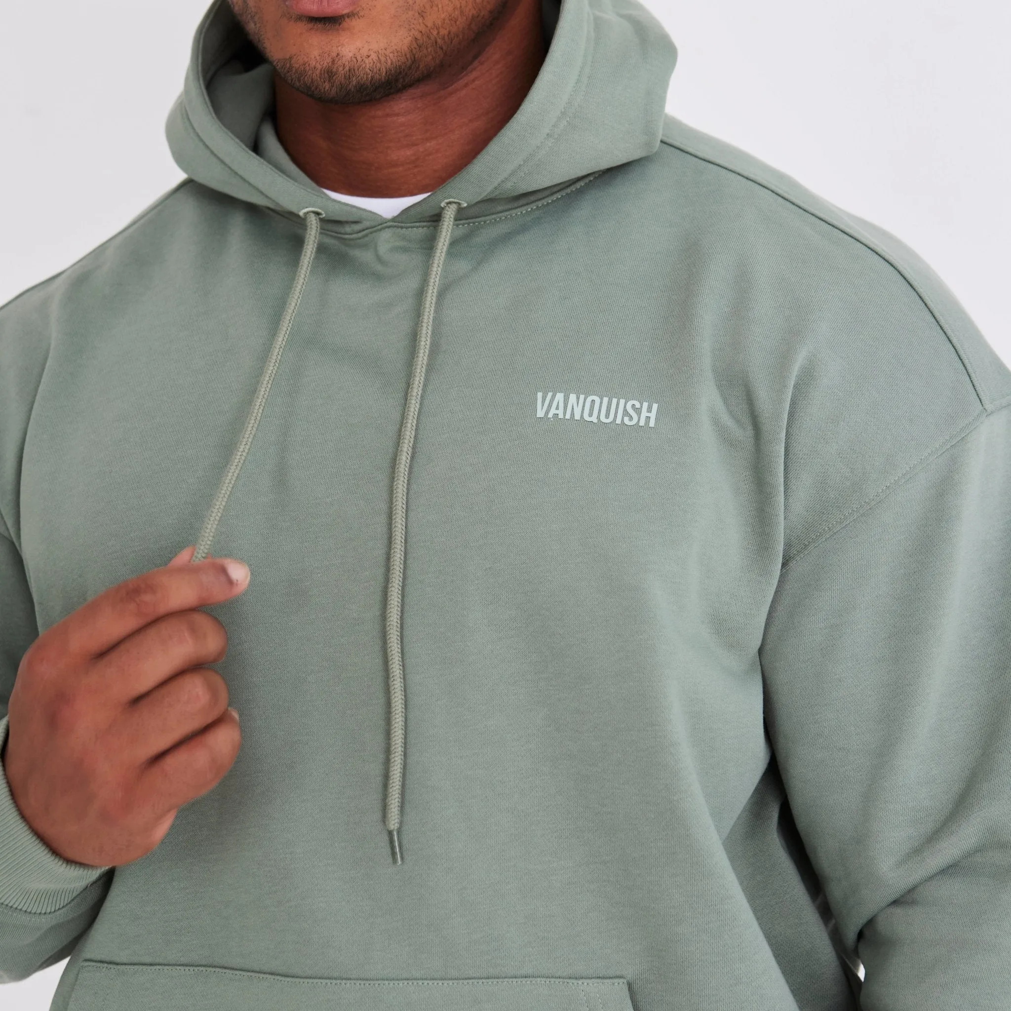 Vanquish Essential Green Oversized Pullover Hoodie