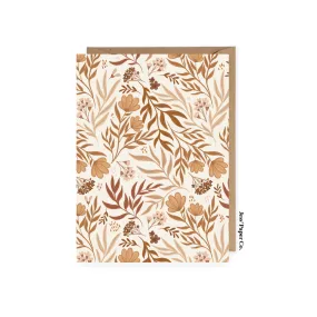 Warm Autumn Florals Card