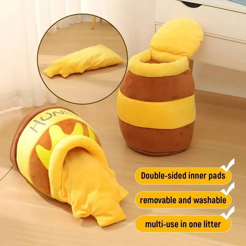 Warm Plush Honey Pot Bed