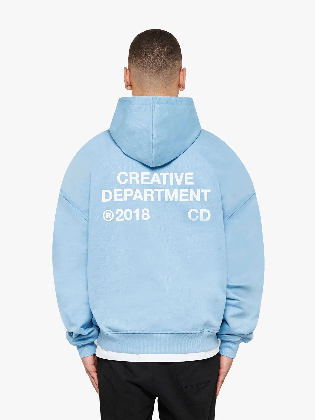 ZIP HOODIE CREATIVE DEPT - LIGHT BLUE